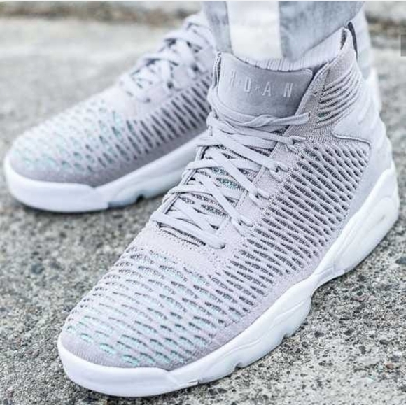 Jordan Other - Jordan Flyknit Elevation 23 Grey High Sneakers